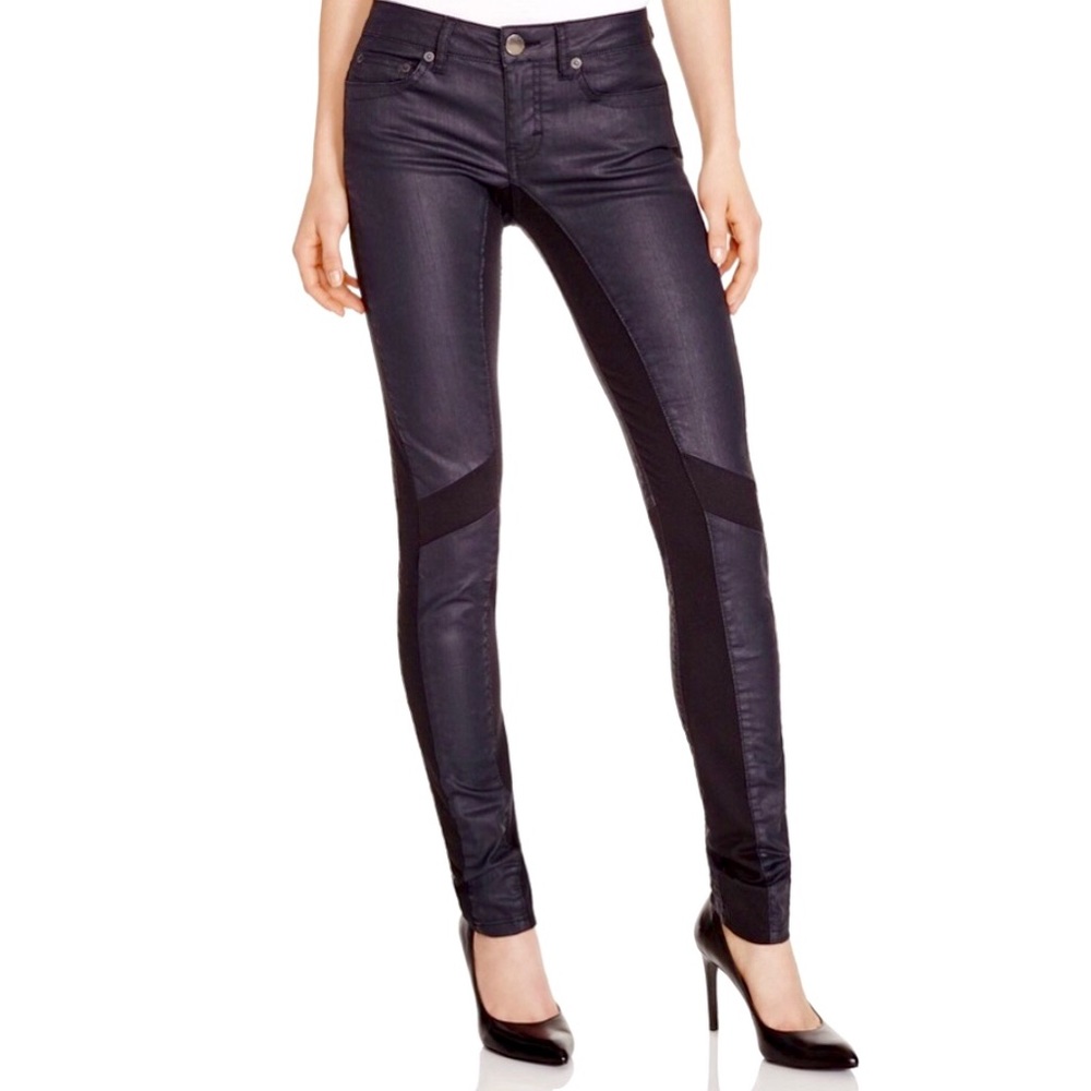Maje Darpo coated moto biker pants Sz36 euro (28)